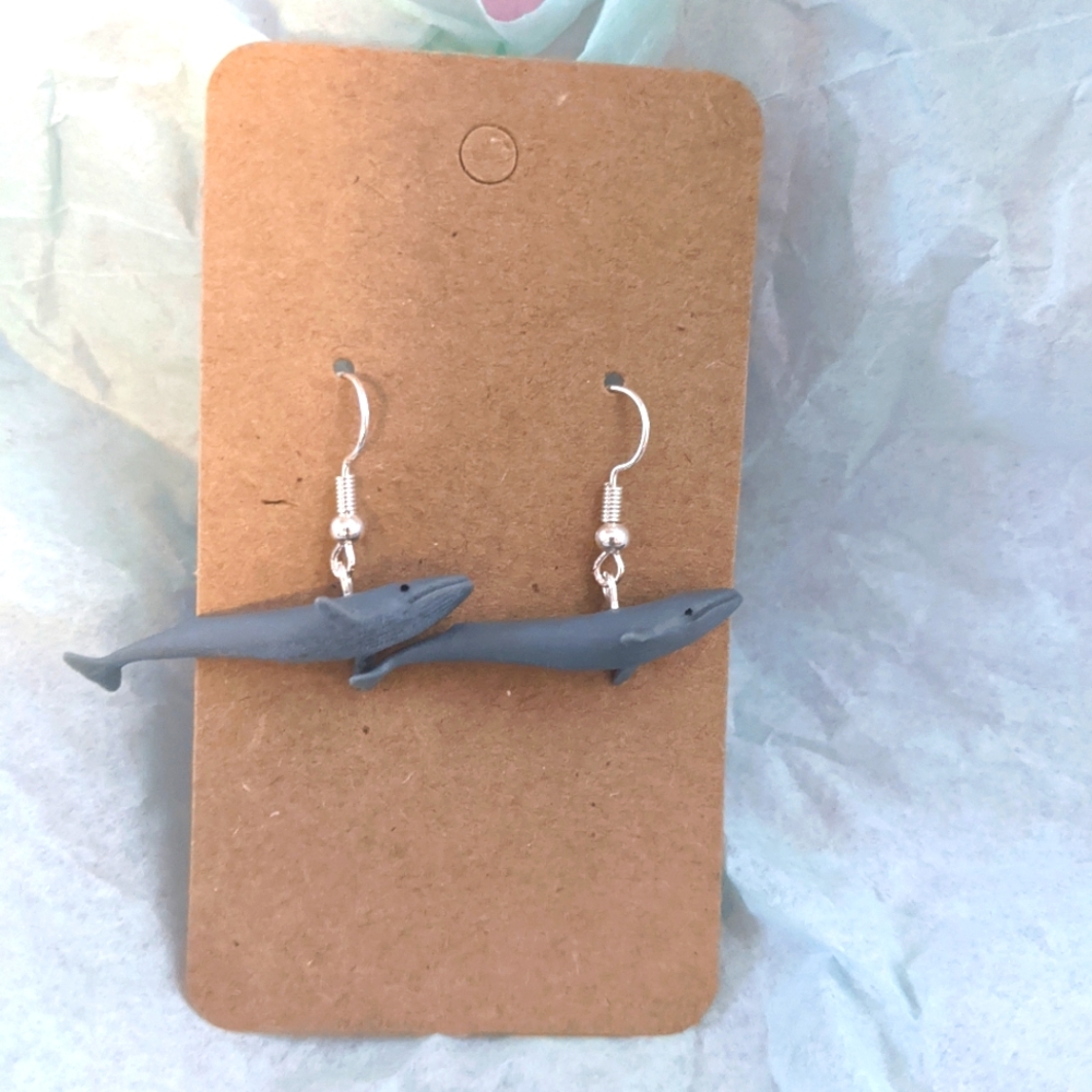 Whale earrings